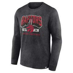 Toronto Raptors Front Court Press Snow Wash Long Sleeve T-Shirt Heather Charcoal - Fanatics