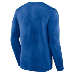 Golden State Warriors Front Court Press Snow Wash Long Sleeve T-Shirt Heather Royal - Fanatics