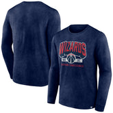 Washington Wizards Front Court Press Snow Wash Long Sleeve T-Shirt Heather Navy - Fanatics