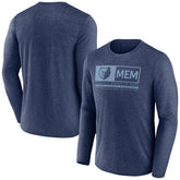Memphis Grizzlies Three-Point Play T-Shirt Heather Navy - Fanatics outlet