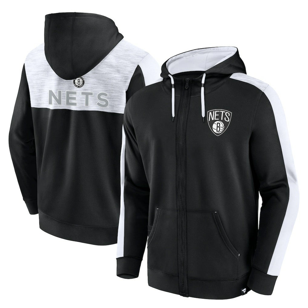 Brooklyn Nets Rainbow Shot Full-Zip Hoodie Black - Fanatics