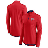 Washington Nationals Fanatics Women's Corner Quarter-Zip Top - Red Tops