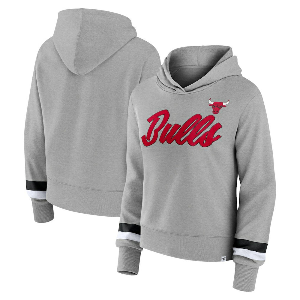 Chicago Bulls Women's Halftime Pullover Hoodie Heather Gray - Fanatics