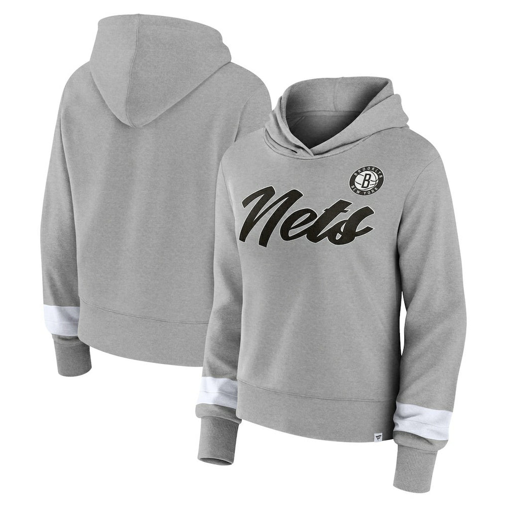 Brooklyn Nets Women's Halftime Pullover Hoodie Heather Gray - Fanatics