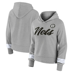 Brooklyn Nets Women's Halftime Pullover Hoodie Heather Gray - Fanatics