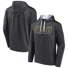 Utah Jazz Fast Break Pullover Hoodie Heather Charcoal - Fanatics