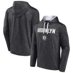 Brooklyn Nets Fast Break Pullover Hoodie Heather Charcoal - Fanatics