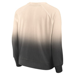 Chicago Bulls Women's Lounge Arch Raglan Pullover Sweatshirt Tan/Black - Fanatics