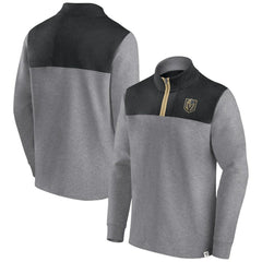 Vegas Golden Knights Fanatics Launch It Quarter-Zip Jacket - Heather Gray | US 5249342