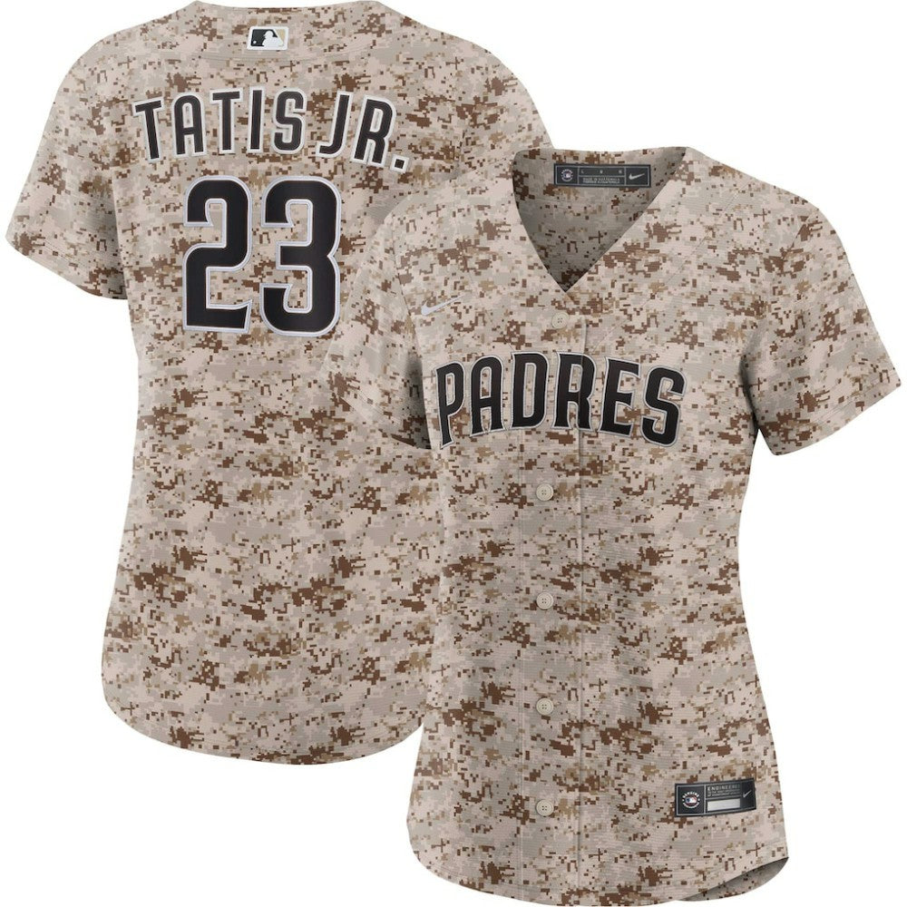 Fernando Tatis Jr. San Diego Padres Nike Women's USMC Alternate Replica Player Jersey - Camo Jerseys