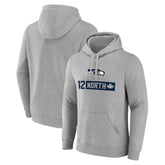 Seattle Seahawks 12 North Pullover Hoodie - Gray Hoodies