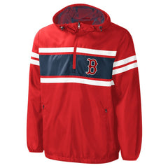 Boston Red Sox G-III Sports by Carl Banks Game Score Quarter-Zip Windbreaker - Red Windbreaker