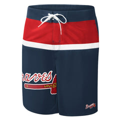 Atlanta Braves G-III Sports by Carl Banks Sea Wind Swim Shorts - Navy Shorts
