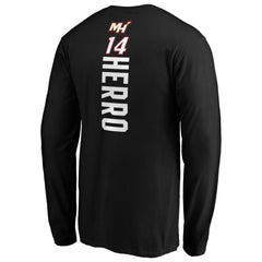 Tyler Herro Miami Heat Playmaker Team Name & Number Long Sleeve T-Shirt Black