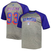 Mika Zibanejad New York Rangers Fanatics Big & Tall Contrast Raglan Name & Number T-Shirt - Heather Gray/Blue | US 5254136