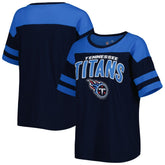 Tennessee Titans G-III 4Her by Carl Banks Women's Play the Ball T-Shirt - Navy/Light Blue T-shirts