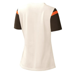 Cleveland Browns Starter Women's Kick Start V-Neck T-Shirt - Cream T-shirts