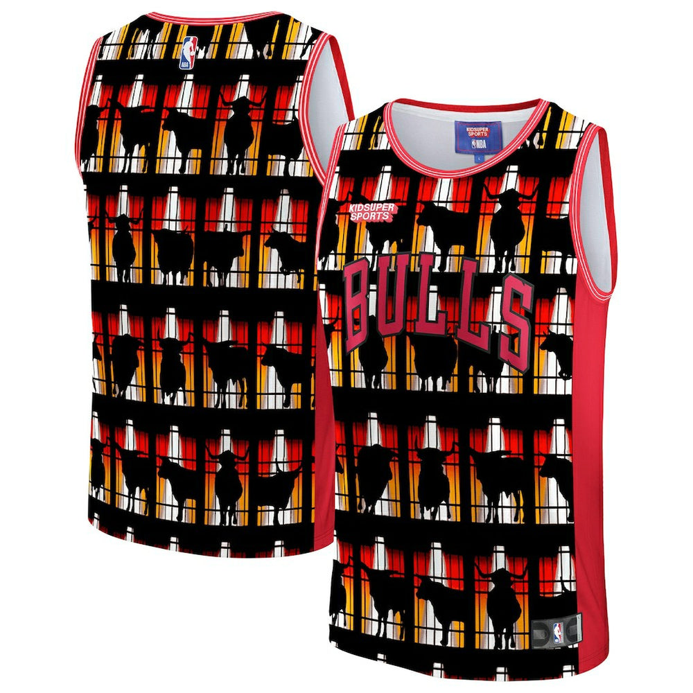 Chicago Bulls NBA & KidSuper Studios Unisex Hometown Jersey Red - Fanatics
