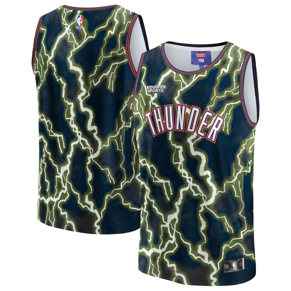 Oklahoma City Thunder NBA & KidSuper Studios Unisex Hometown Jersey Black - Fanatics
