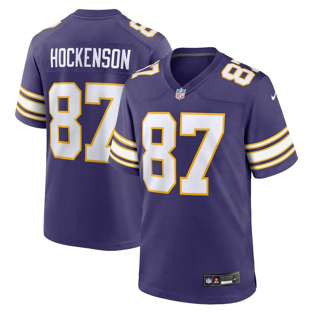 T.J. Hockenson Minnesota Vikings Classic Player Game Jersey - Purple Jerseys