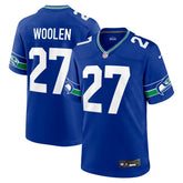 Tariq Woolen Seattle Seahawks Throwback Player Game Jersey - Royal Jerseys
