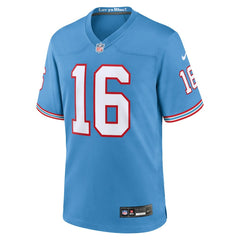 Treylon Burks Tennessee Titans Oilers Throwback Alternate Game Player Jersey - Light Blue Jerseys