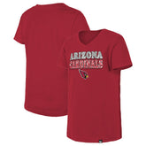 Arizona Cardinals New Era Girls Youth Reverse Sequin V-Neck T-Shirt - Cardinal T-shirts