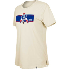 New England Patriots New Era Women's Third Down Historic T-Shirt - Tan T-shirts
