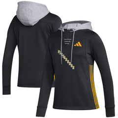 Pittsburgh Penguins adidas Women's Refresh Skate Lace AEROREADY Pullover Hoodie - Black | US 5260166