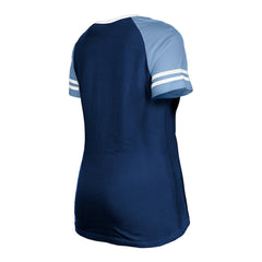 Tennessee Titans New Era Women's Raglan Lace-Up T-Shirt - Navy T-shirts
