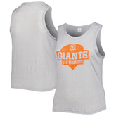 San Francisco Giants Soft as a Grape Women's Plus Size High Neck Tri-Blend Tank Top - Gray Tanks