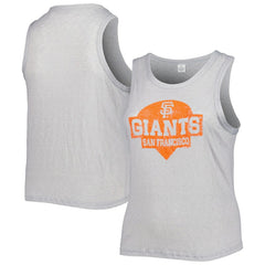 San Francisco Giants Soft as a Grape Women's Plus Size High Neck Tri-Blend Tank Top - Gray Tanks