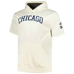 Chicago White Sox Profile Big & Tall Contrast Short Sleeve Pullover Hoodie - Oatmeal Hoodies