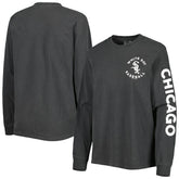 Chicago White Sox Soft as a Grape Women's Team Pigment Dye Long Sleeve T-Shirt - Black T-shirts