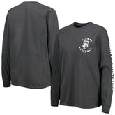 San Francisco Giants Soft as a Grape Women's Team Pigment Dye Long Sleeve T-Shirt - Black T-shirts