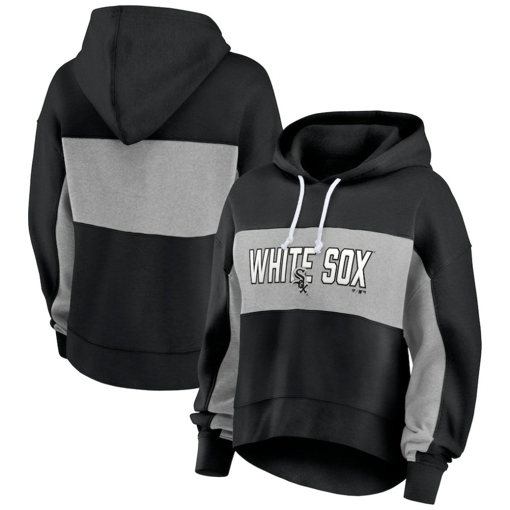 Chicago White Sox Fanatics Women's Filled Stat Sheet Pullover Hoodie - Black Hoodies