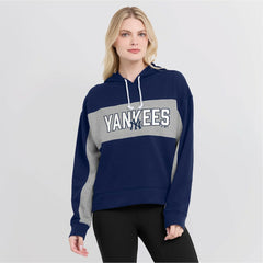 New York Yankees Fanatics Women's Filled Stat Sheet Pullover Hoodie - Navy Hoodies