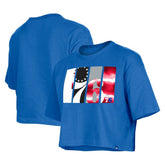 Philadelphia 76ers Women's Cropped T-Shirt Royal - New Era