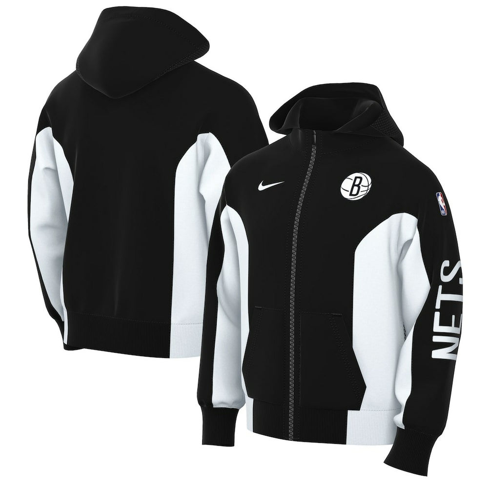 Brooklyn Nets 2023/24 Authentic Showtime Full-Zip Hoodie Black - Nike