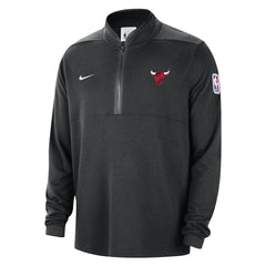 Chicago Bulls Authentic Performance Half-Zip Jacket Black - Nike