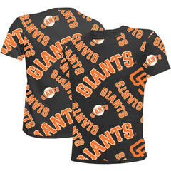 San Francisco Giants Stitches Youth Allover Team T-Shirt - Black T-shirts