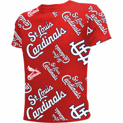 St. Louis Cardinals Stitches Youth Allover Team T-Shirt - Red T-shirts