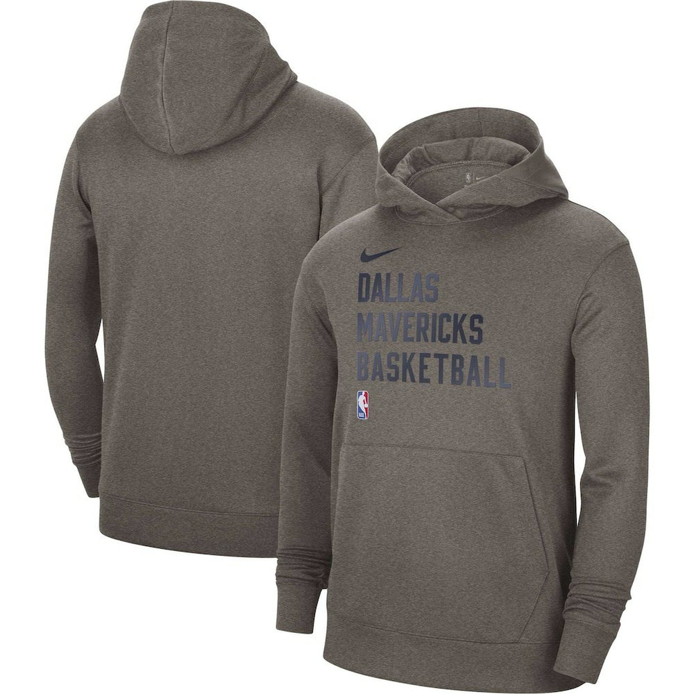 Dallas Mavericks Unisex 2023/24 Performance Spotlight On-Court Practice Pullover Hoodie Gray - Nike
