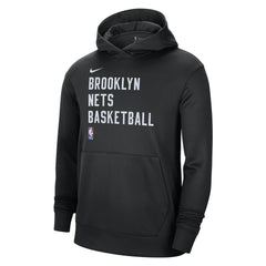 Brooklyn Nets Unisex 2023/24 Performance Spotlight On-Court Practice Pullover Hoodie Black - Nike