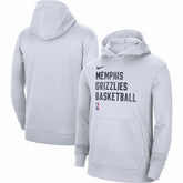 Memphis Grizzlies Unisex 2023/24 Performance Spotlight On-Court Practice Pullover Hoodie White - Nike