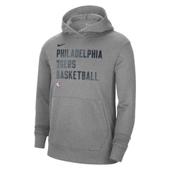 Philadelphia 76ers Unisex 2023/24 Performance Spotlight On-Court Practice Pullover Hoodie Heather Gray - Nike