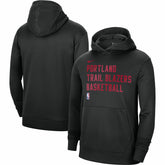 Portland Trail Blazers Unisex 2023/24 Performance Spotlight On-Court Practice Pullover Hoodie Black - Nike