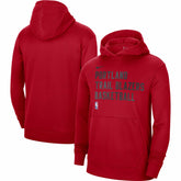 Portland Trail Blazers Unisex 2023/24 Performance Spotlight On-Court Practice Pullover Hoodie Red - Nike