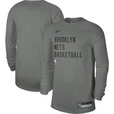 Brooklyn Nets Unisex 2023/24 Legend On-Court Practice Long Sleeve T-Shirt Heather Gray - Nike