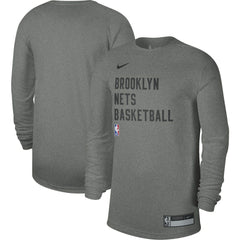 Brooklyn Nets Unisex 2023/24 Legend On-Court Practice Long Sleeve T-Shirt Heather Gray - Nike